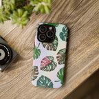 Tough Cases - Monstera Leaf Themed Phone Protection for iPhone, Samsung, and Google Pixel (Matte/Glossy)