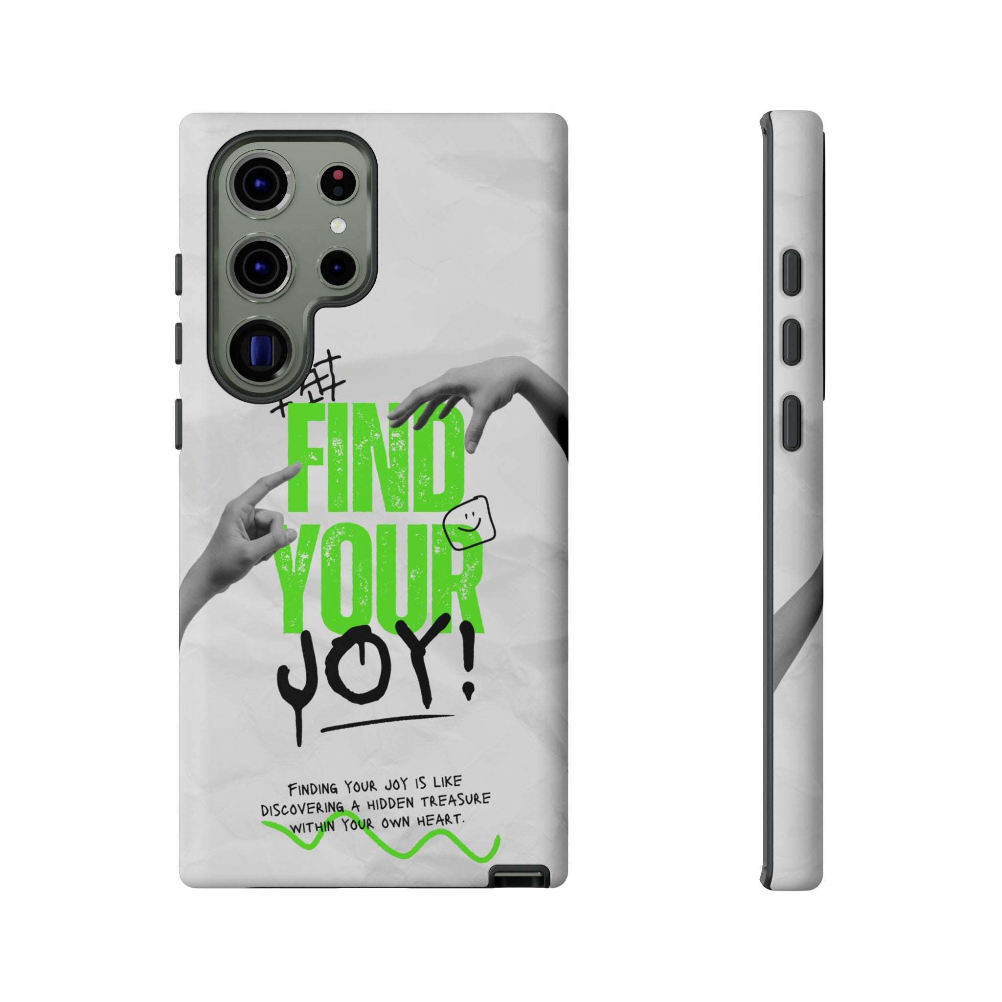 Phone Cases - Find Your Joy Themed Tough Phone Protection for iPhone, Samsung, Google Pixel (Matte/Glossy)