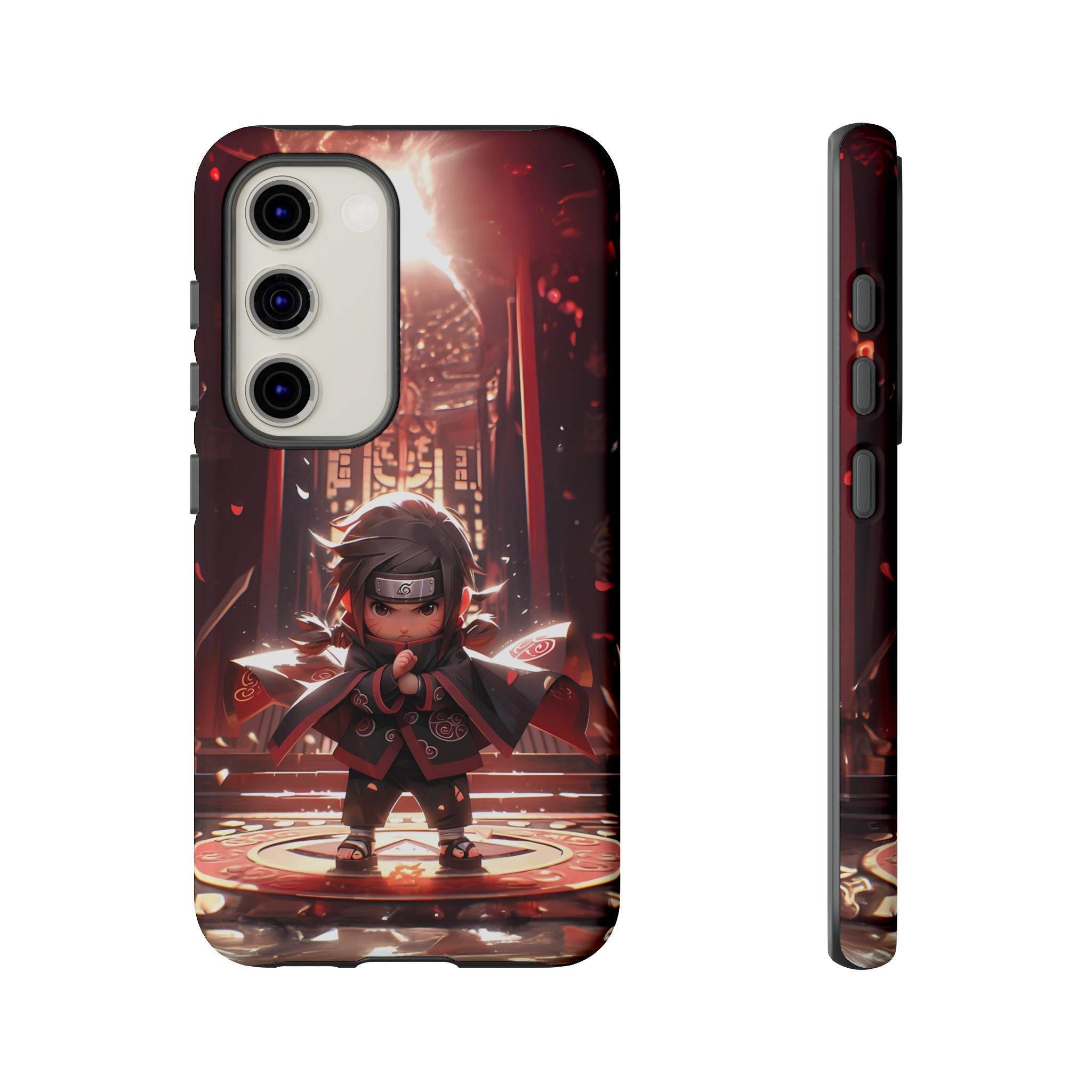 Chibi Itachi Tough Phone Case – Anime Protective Case for iPhone & Samsung, UV Resistant, Durable & Stylish