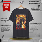 T-Shirt Marvel T Shirt - Deadpool Graphic Tee (Unisex Cotton) Dark Grey