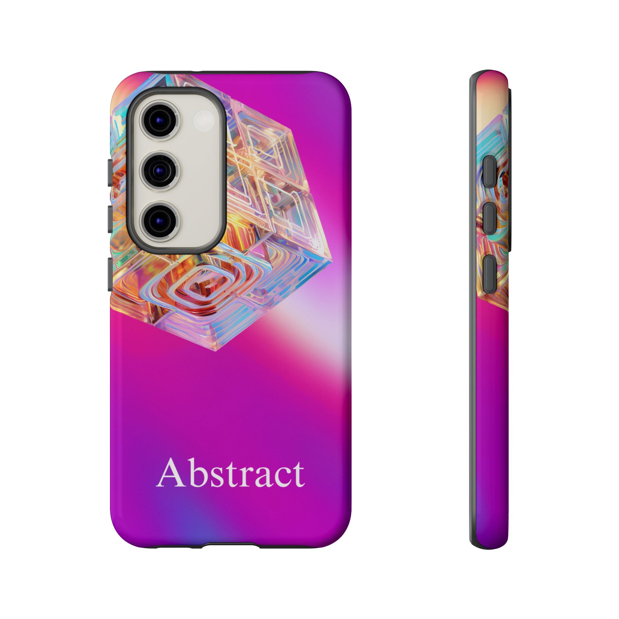 Vibrant 3D Cube Phone Case - Colorful Gradient Art for iPhone, Samsung & Pixel