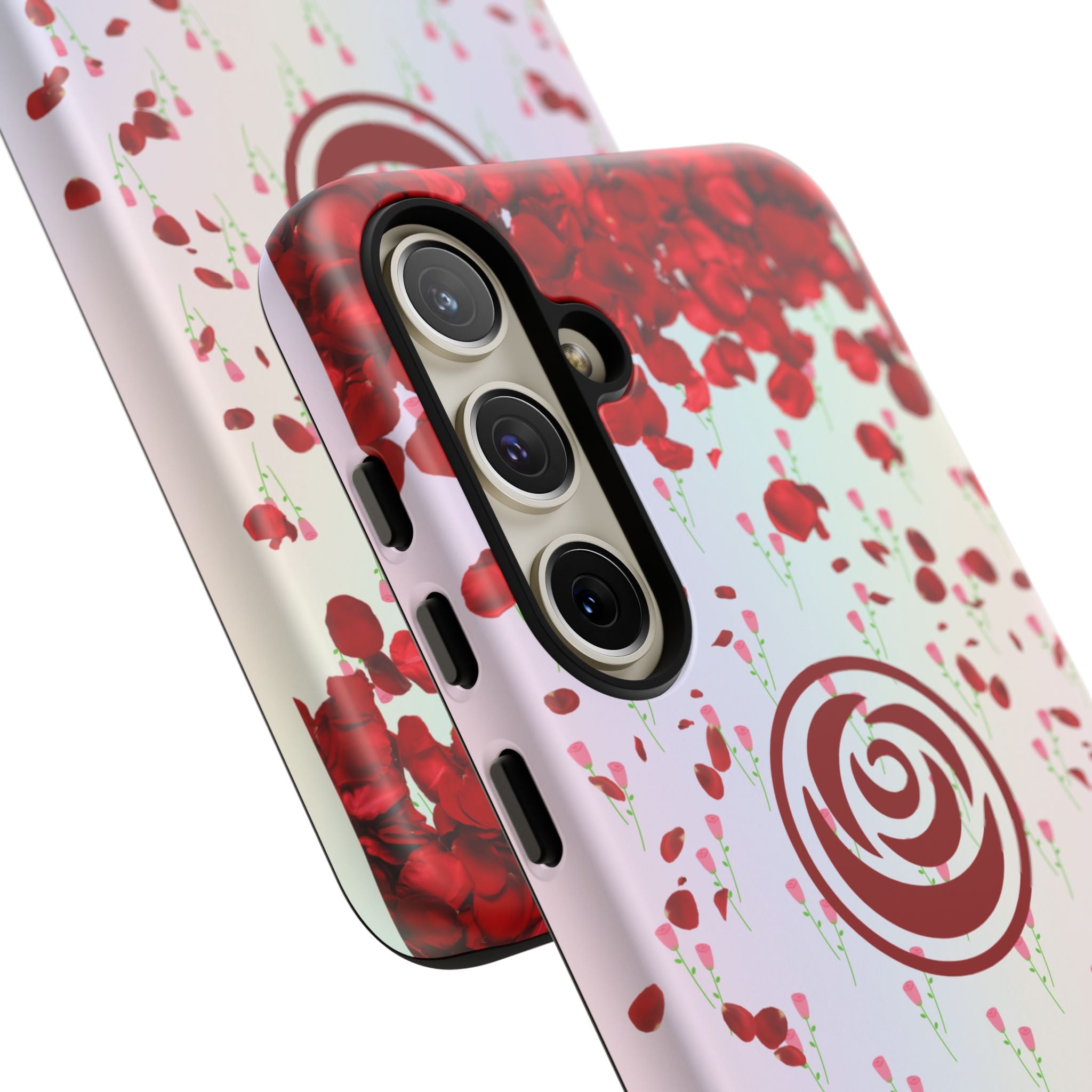 Tough Cases - Red Blossom Elegance Themed Phone Protection for iPhone, Samsung, and Google Pixel (Matte/Glossy)