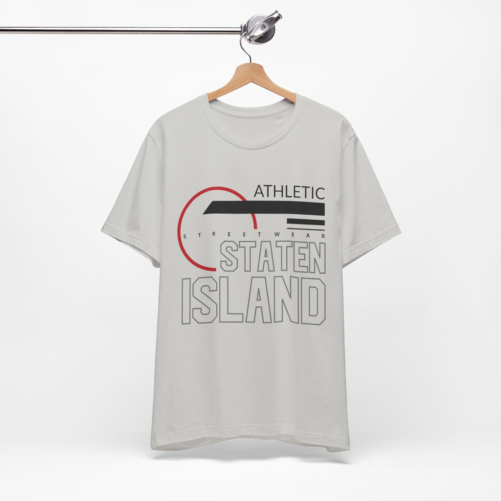 T-Shirt Unisex T Shirt - Athletic Staten Island Tee | Casual Comfort Fit | Affinite Silver