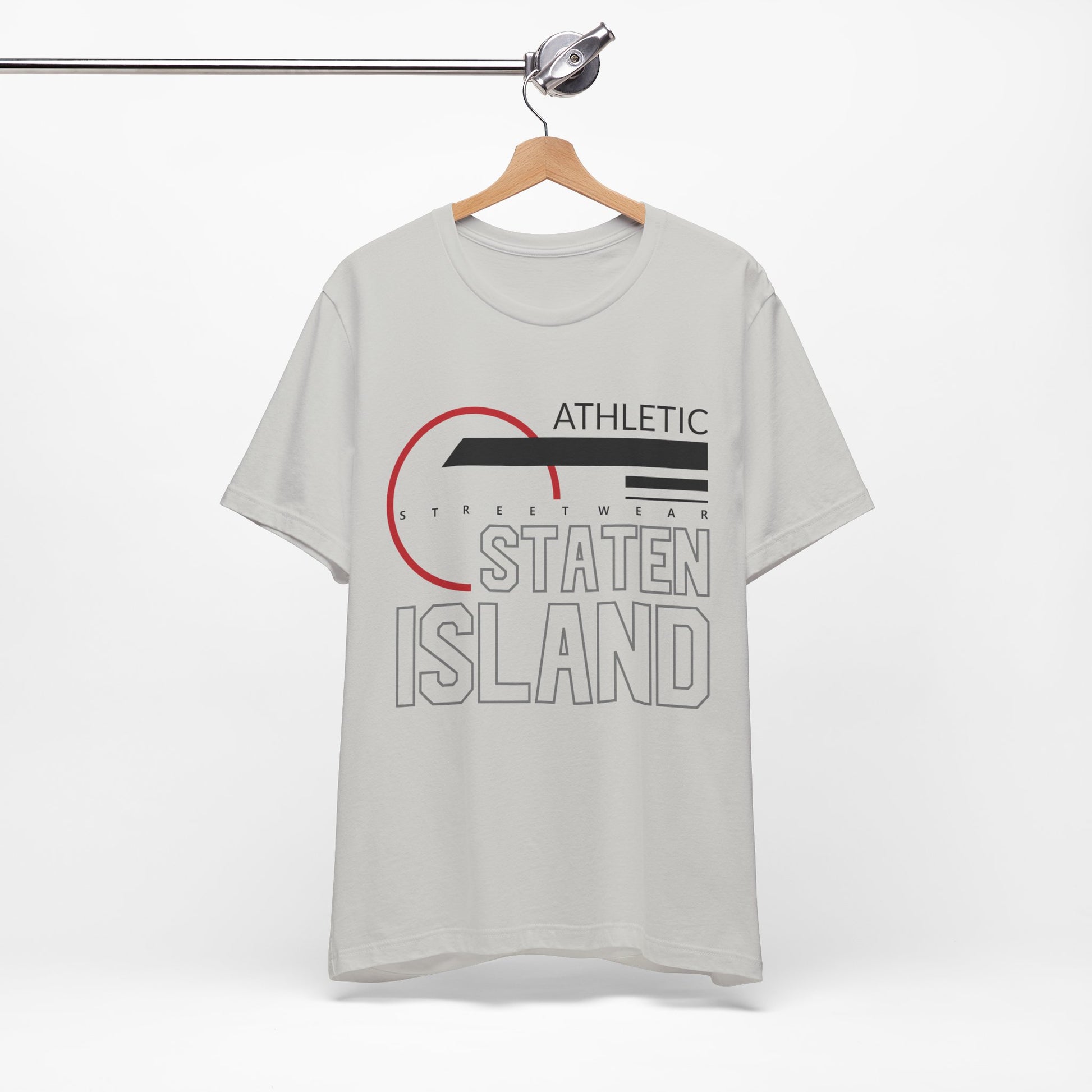 T-Shirt Unisex T Shirt - Athletic Staten Island Tee | Casual Comfort Fit | Affinite Silver