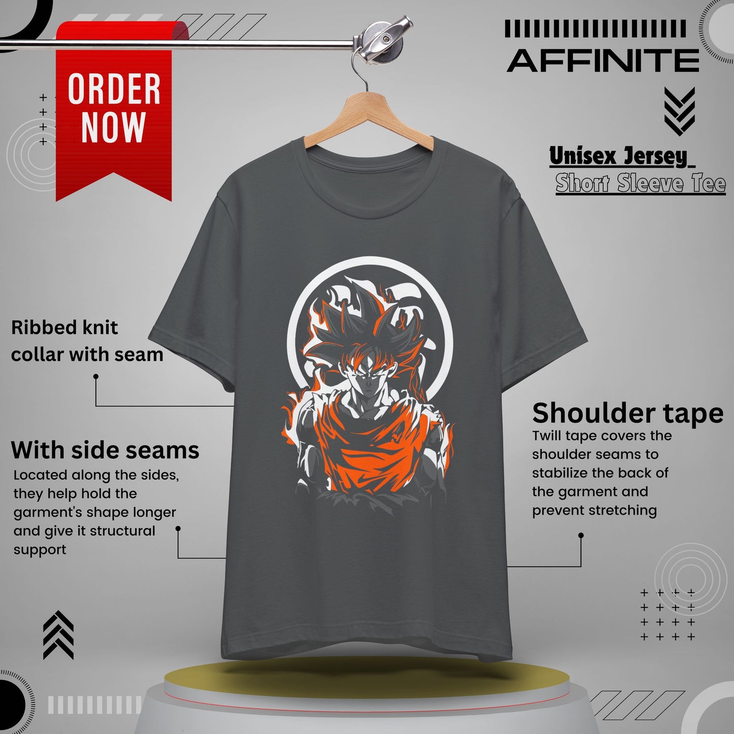T-Shirt Anime-Inspired Unisex T-Shirt - Ultra Soft Cotton Tee Asphalt