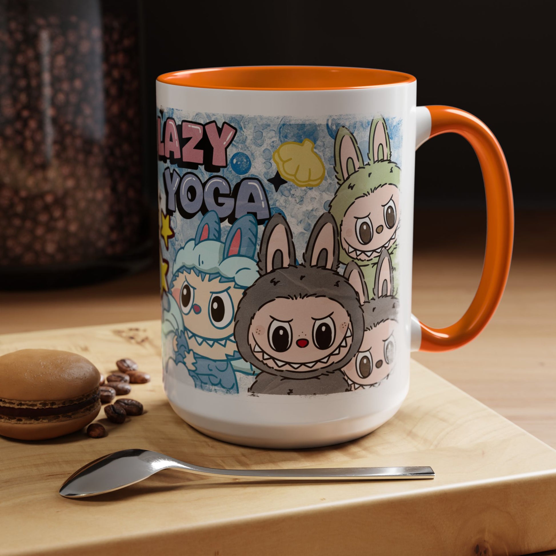 Mug Lazy Yoga Accent Coffee Mug - Cute Animal Design 11oz & 15oz