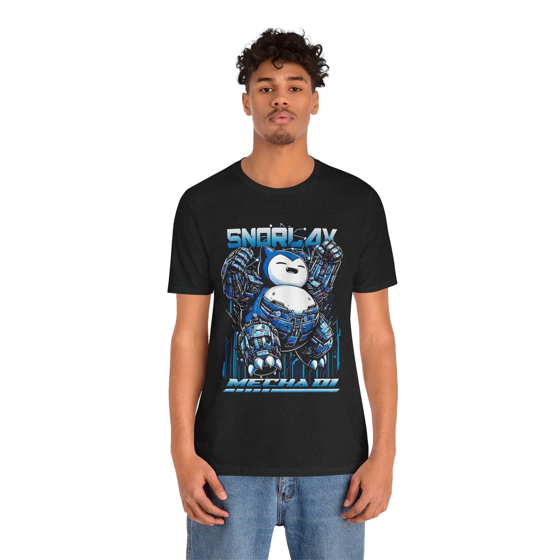 T-Shirt Robot Snoorlax Unisex Softstyle T-Shirt / Anime-Inspired Graphic Tee by Bella+Canvas