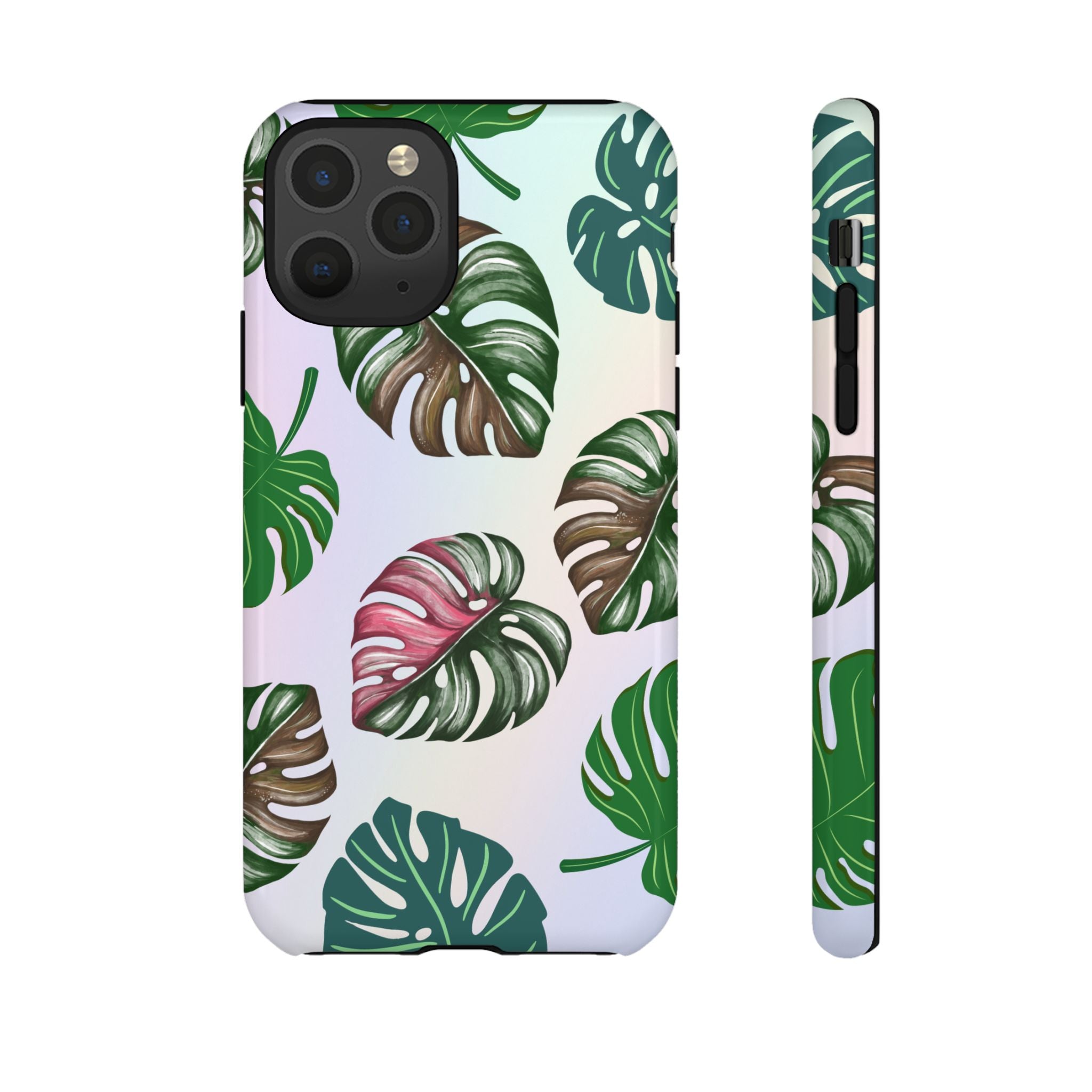 Tough Cases - Monstera Leaf Themed Phone Protection for iPhone, Samsung, and Google Pixel (Matte/Glossy)