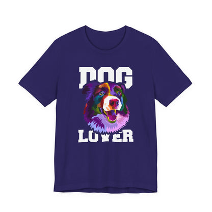 T-Shirt Unisex Dog Lover Shirt | Graphic T-Shirt with Dog Design and 'Dog Lover' Text