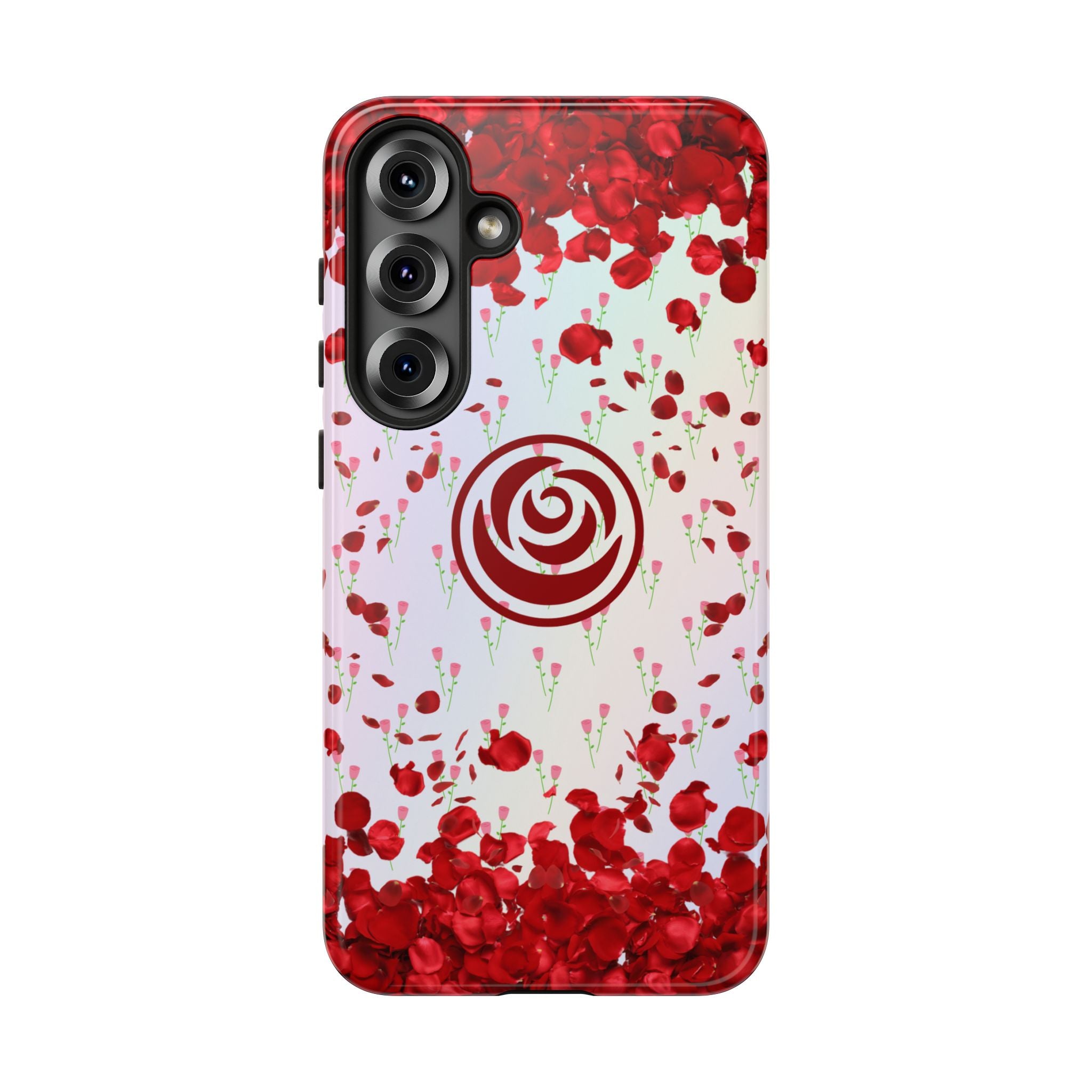 Tough Cases - Red Blossom Elegance Themed Phone Protection for iPhone, Samsung, and Google Pixel (Matte/Glossy)