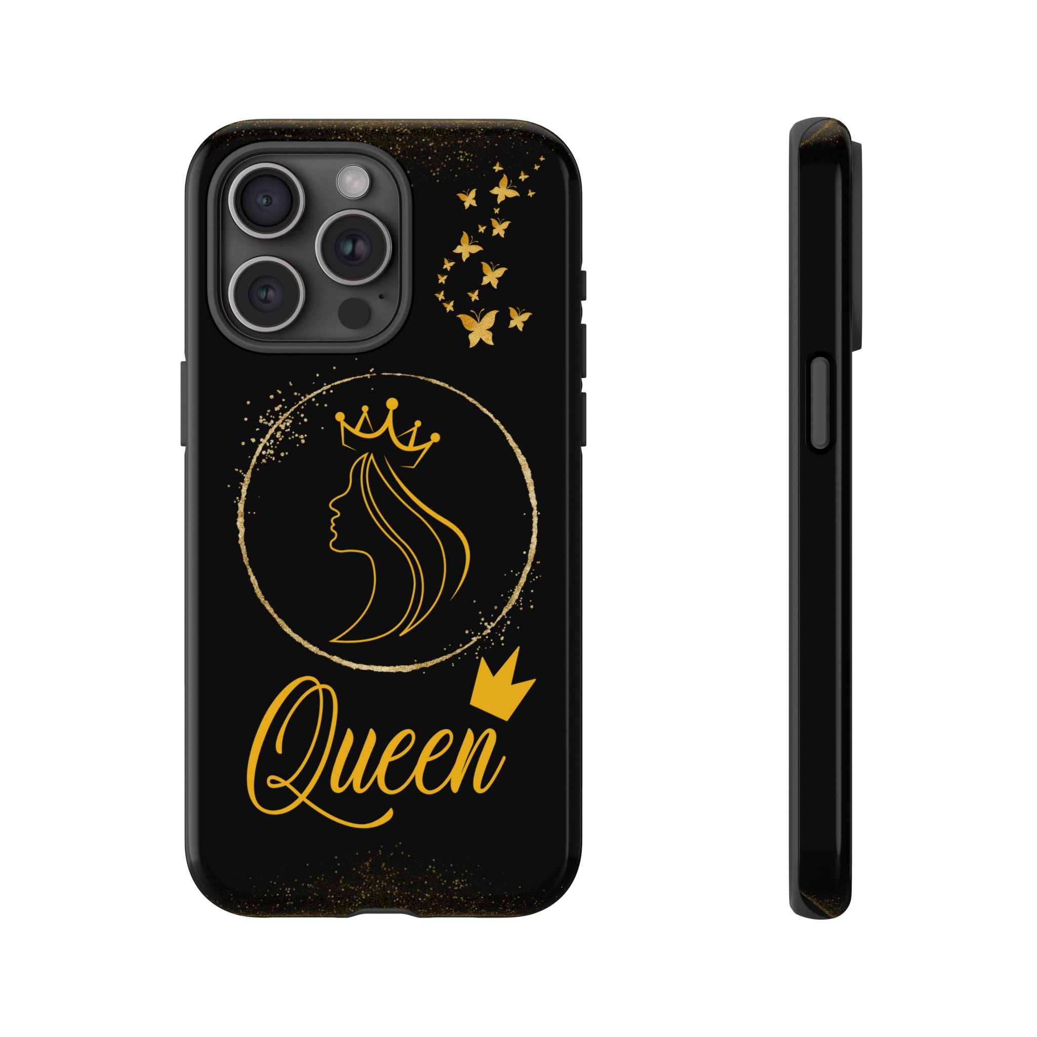Tough Case Queen Phone Case – Matte & Glossy Crown Design for iPhone, Samsung & Pixel iPhone 15 Pro Max Glossy