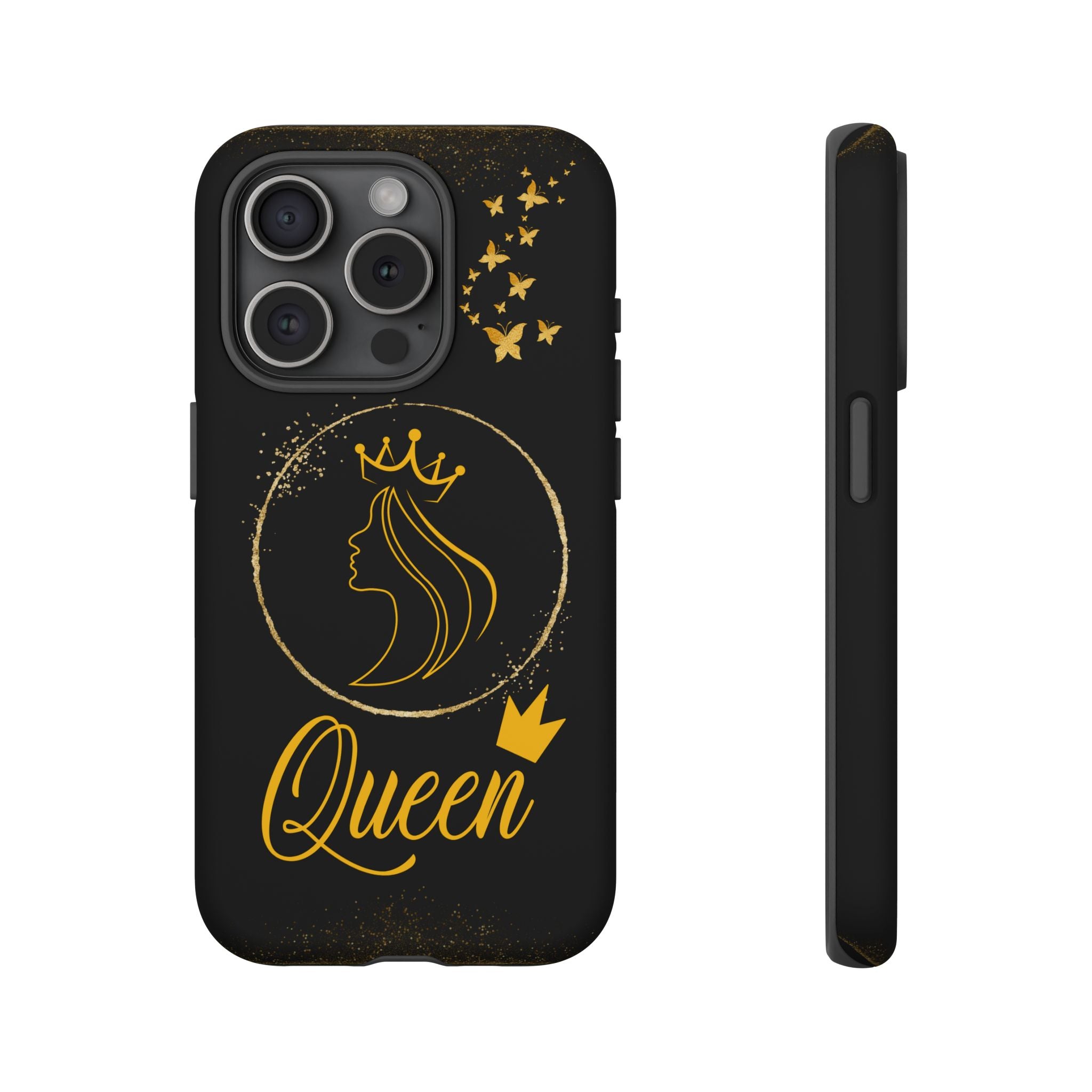 Tough Case Queen Phone Case – Matte & Glossy Crown Design for iPhone, Samsung & Pixel iPhone 15 Pro Matte