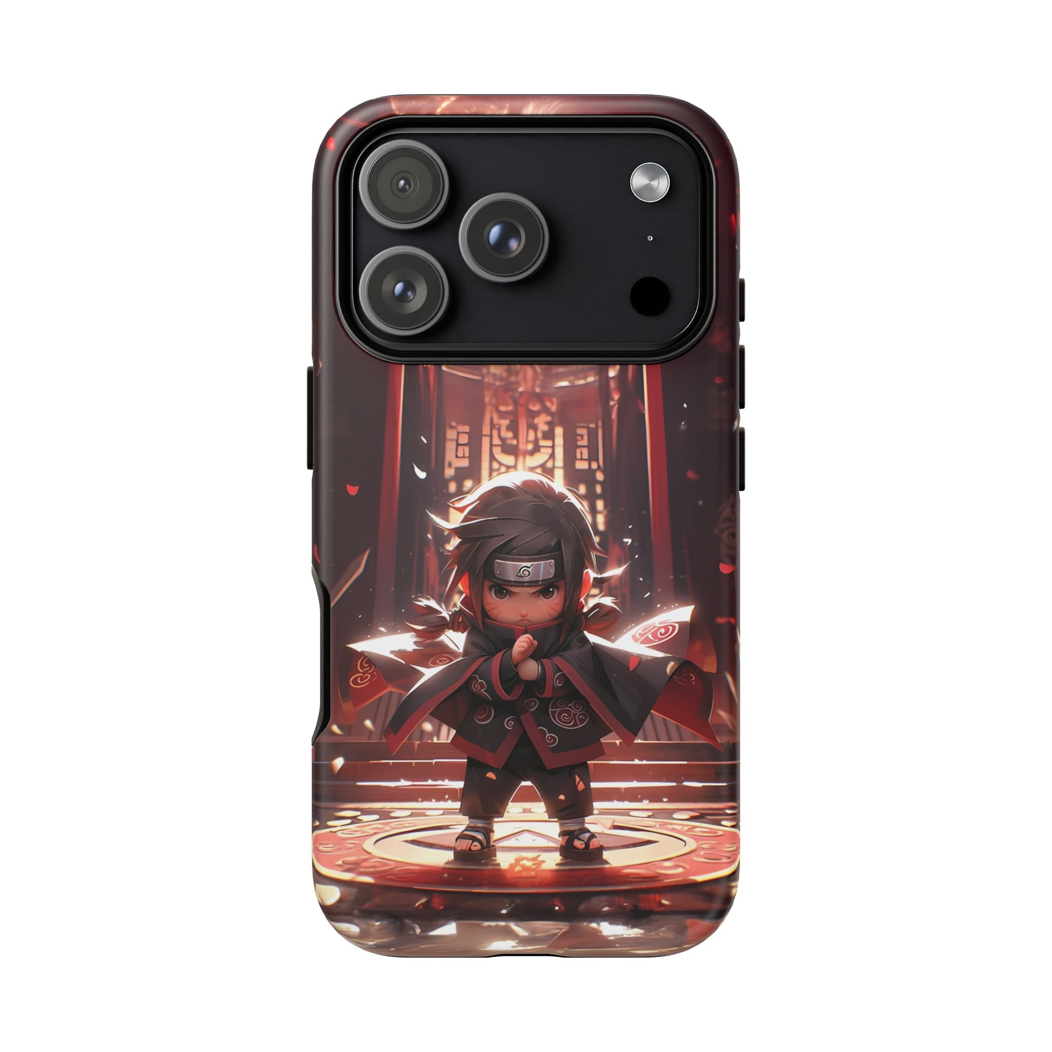 Chibi Itachi Tough Phone Case – Anime Protective Case for iPhone & Samsung, UV Resistant, Durable & Stylish