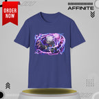 T-Shirt Unisex Softstyle T-Shirt - Bold Anime Kakashi Graphics Metro Blue