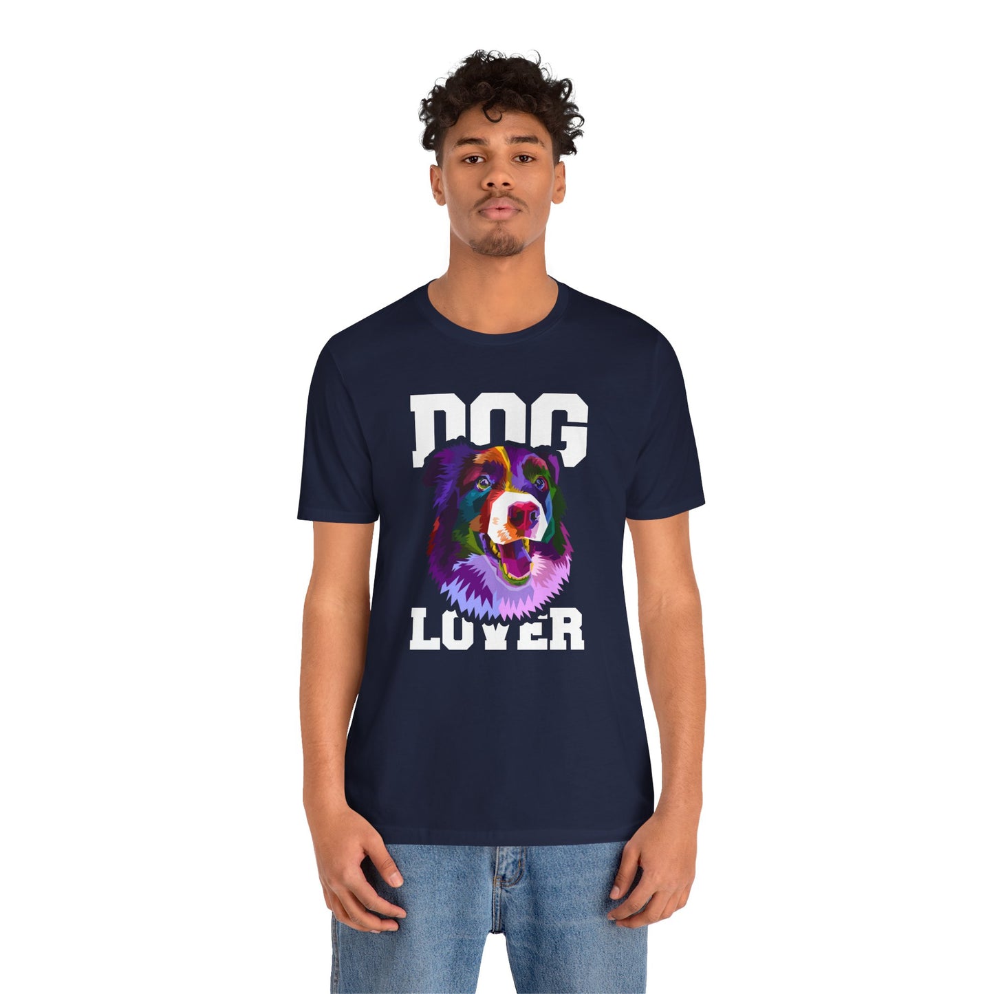 T-Shirt Unisex Dog Lover Shirt | Graphic T-Shirt with Dog Design and 'Dog Lover' Text