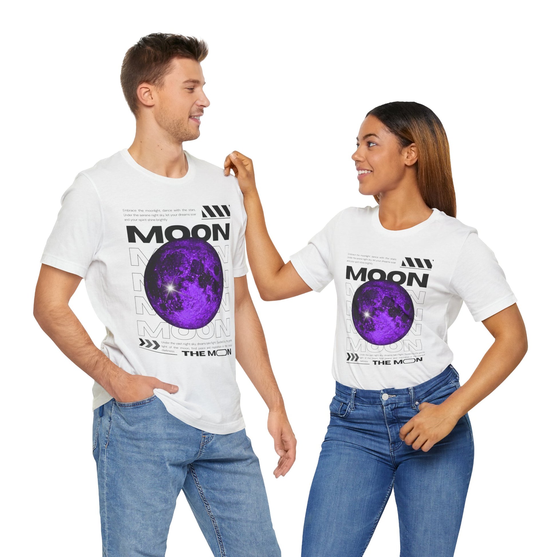 T-Shirt Unisex Moon-Themed T-Shirt | Casual Short Sleeve Tee | Astronaut Lover Gift