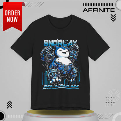 T-Shirt Robot Snoorlax Unisex Softstyle T-Shirt / Anime-Inspired Graphic Tee by Bella+Canvas