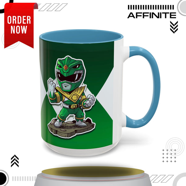 Green Ranger ceramic mug in Light Blue 15oz