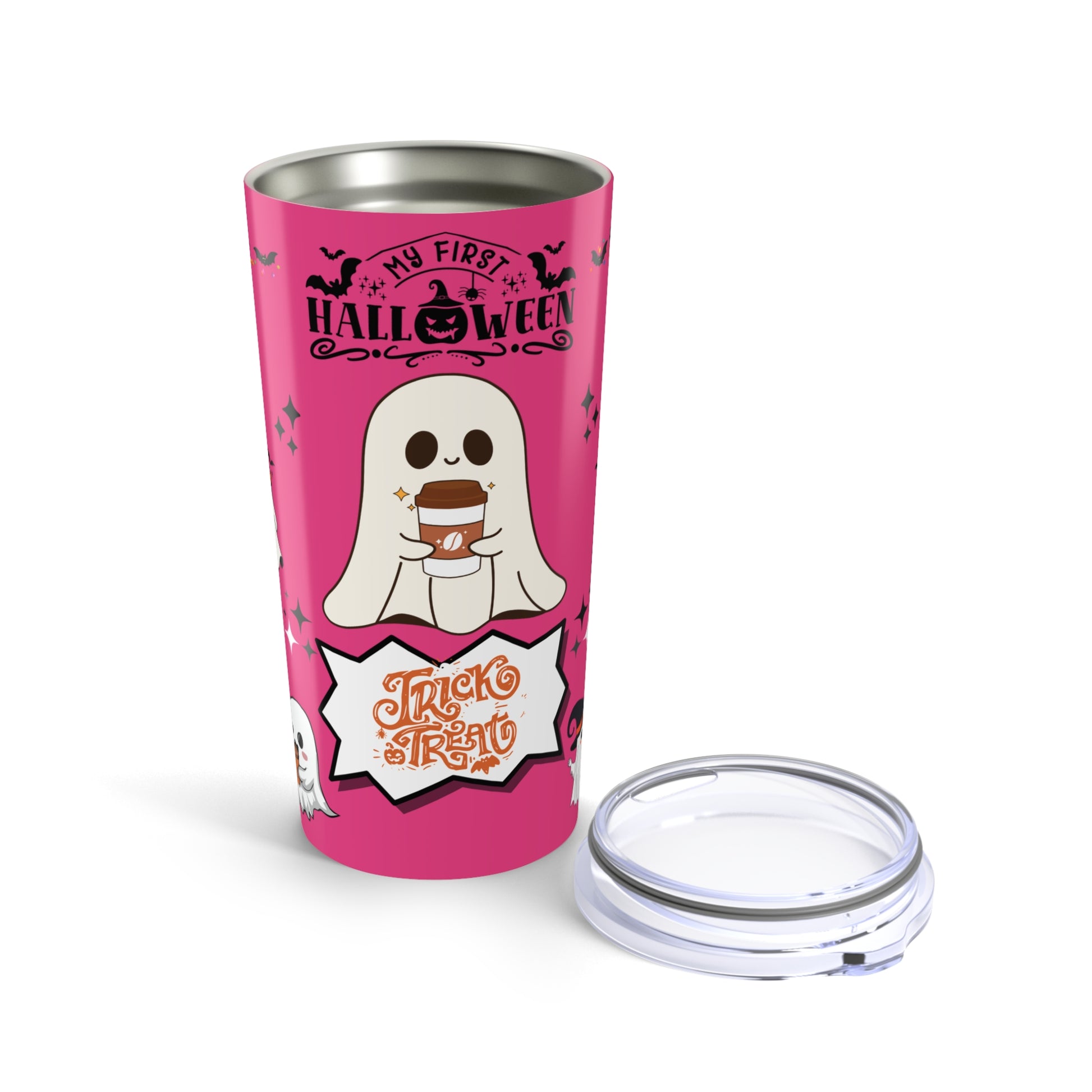 Tumblers Tumbler 20oz Raspberry Pink, "Spooky Halloween 20oz Tumbler" Keep Your Drinks Hot or Cold with Style!