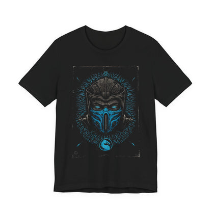 T-Shirt Epic Gamer Tee | Blue Flame Masked Warrior