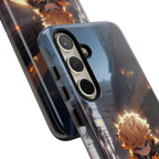 Chibi Zenitsu Lightning Tough Phone Case – Anime Protective Case for iPhone & Samsung, UV Resistant, Durable & Stylish