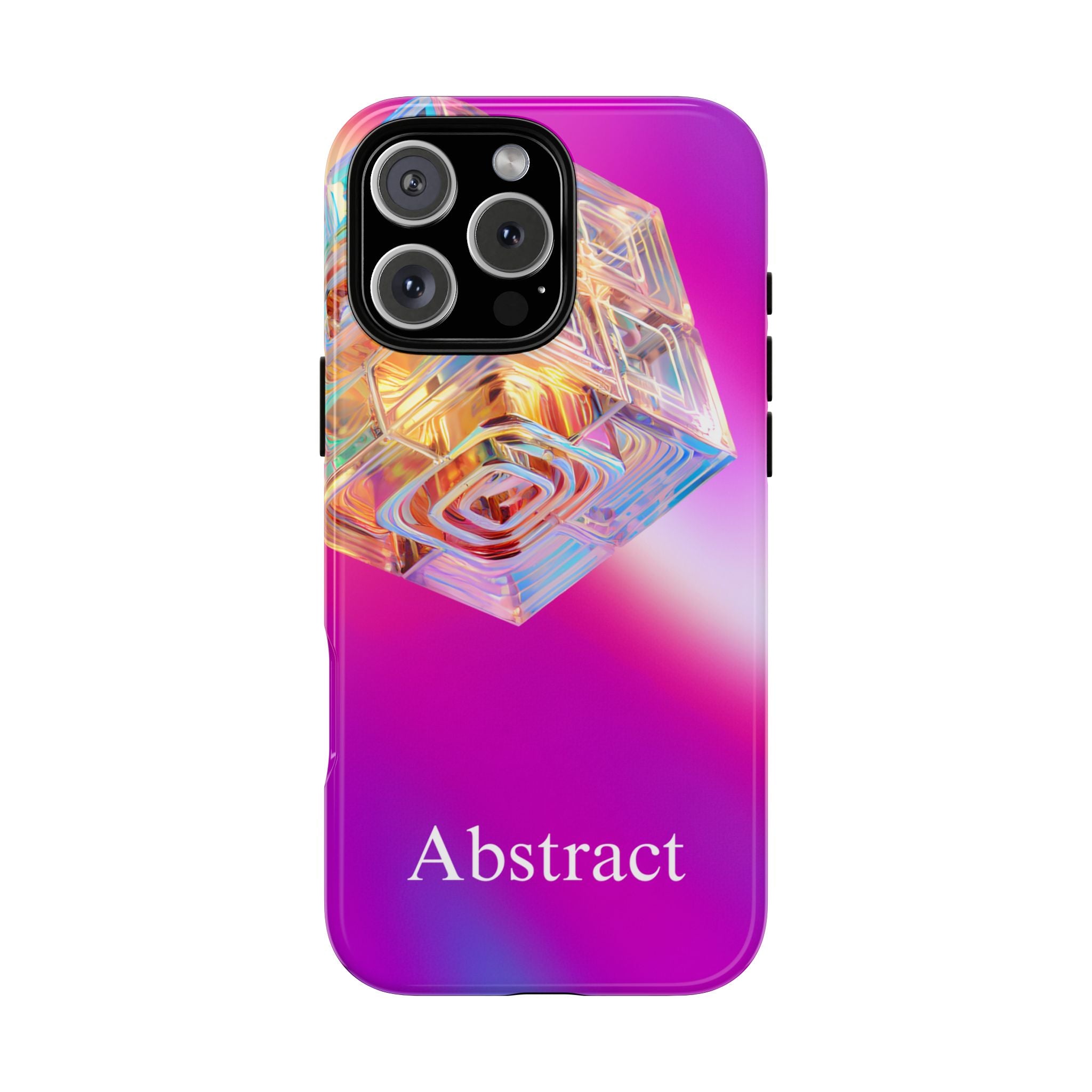 Vibrant 3D Cube Phone Case - Colorful Gradient Art for iPhone, Samsung & Pixel