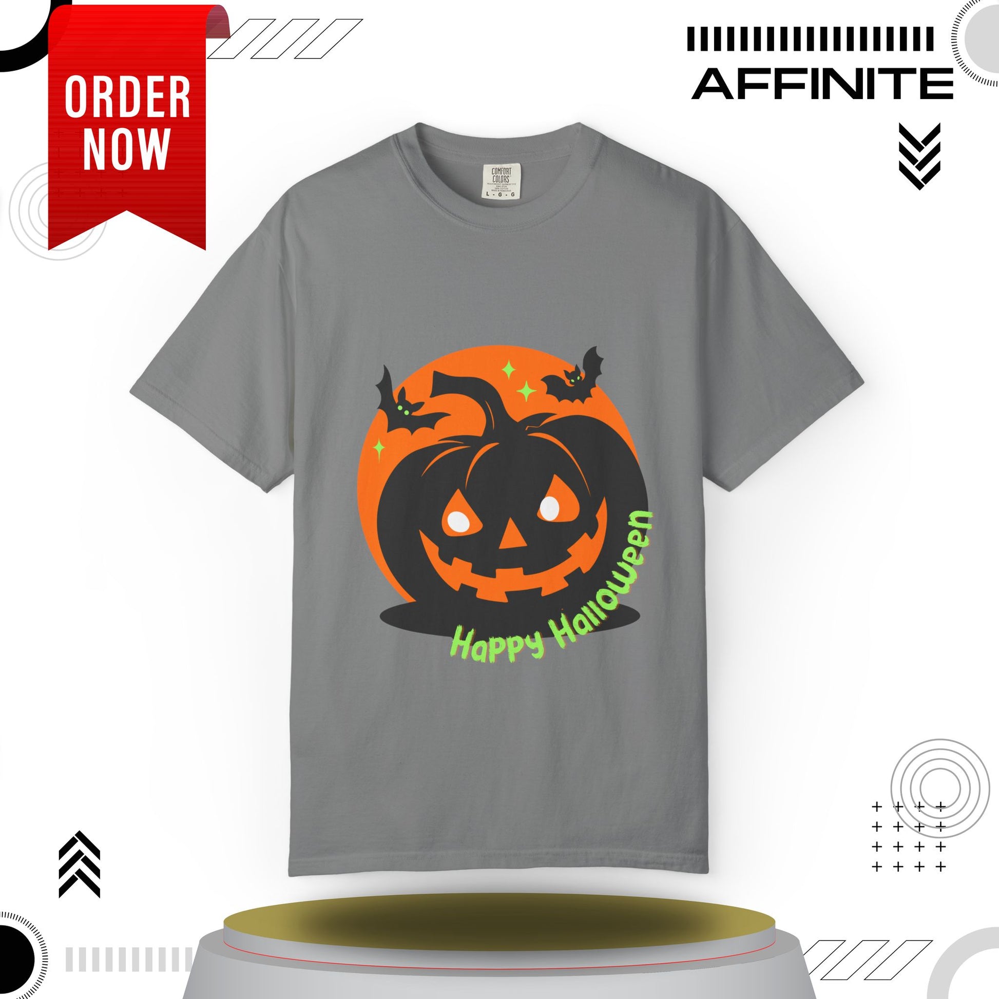 T-Shirt Mens Halloween T Shirts - Wickedly Soft Garment-Dyed Tee Grey