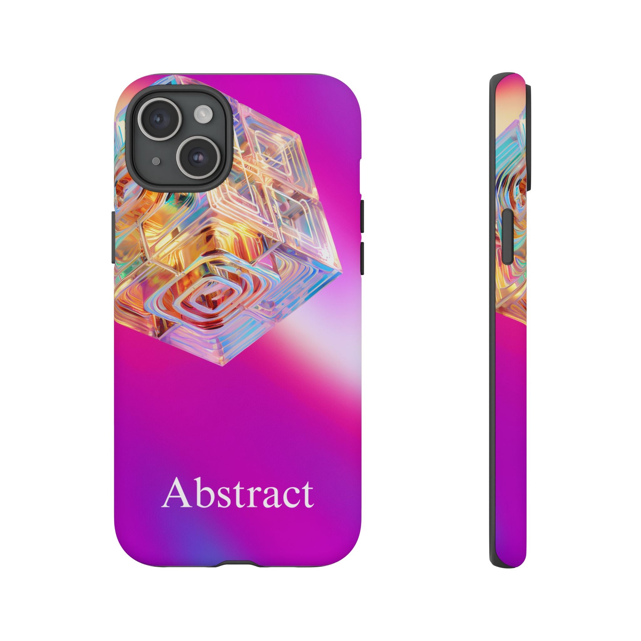Vibrant 3D Cube Phone Case - Colorful Gradient Art for iPhone, Samsung & Pixel