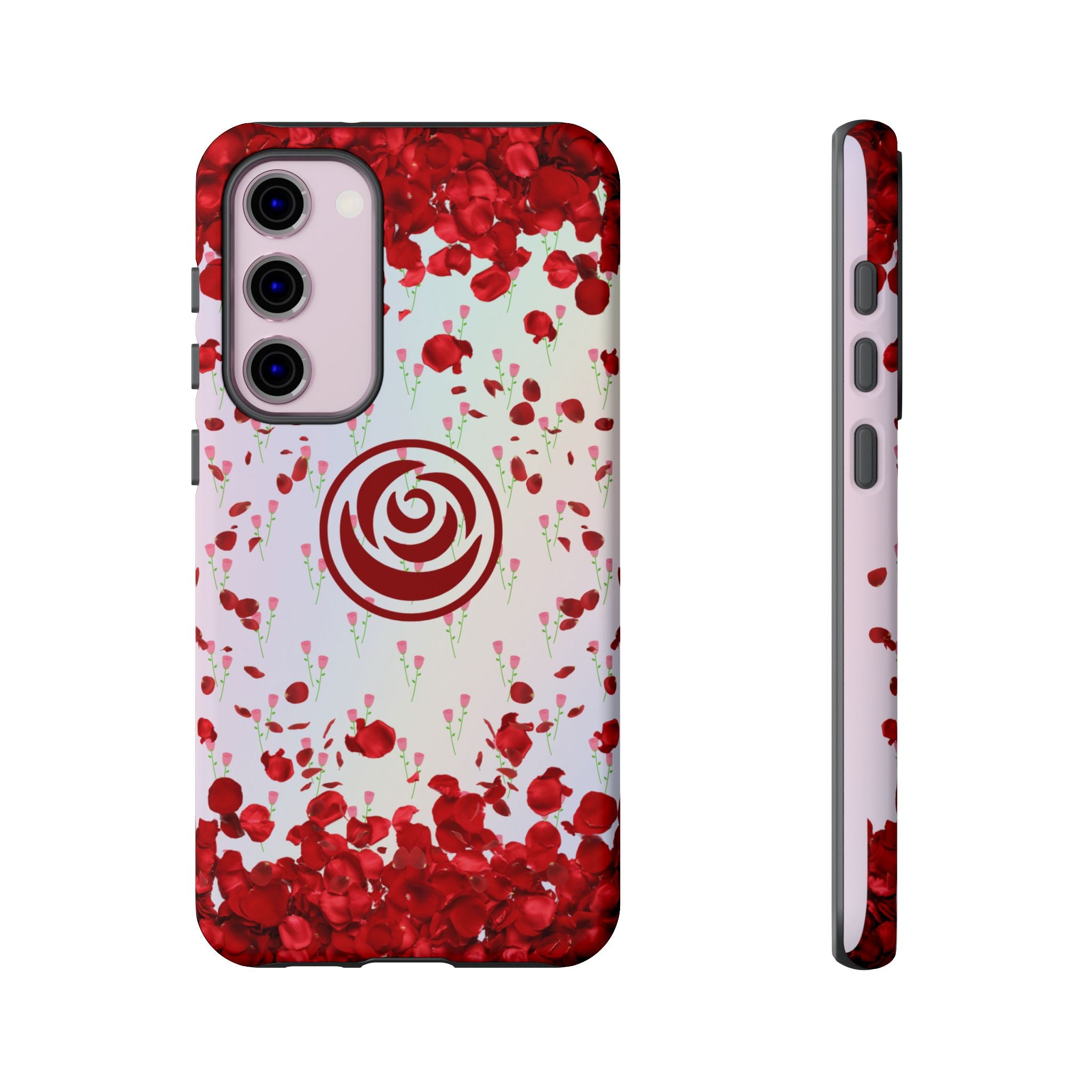 Tough Cases - Red Blossom Elegance Themed Phone Protection for iPhone, Samsung, and Google Pixel (Matte/Glossy)
