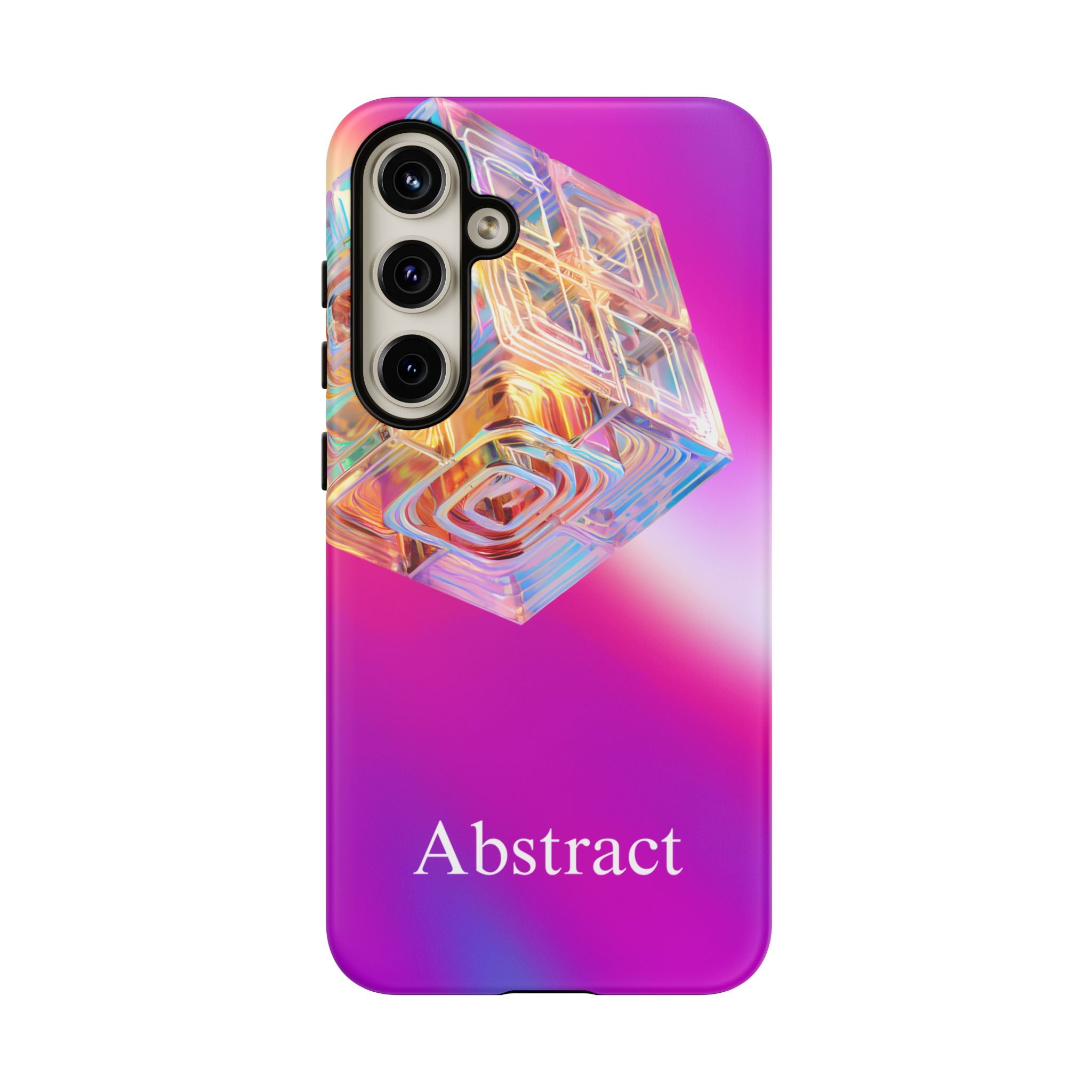 Vibrant 3D Cube Phone Case - Colorful Gradient Art for iPhone, Samsung & Pixel