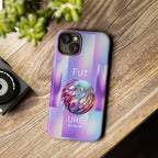 Futuristic Gradient Tough Case – 'Future is Now' 3D Design | Shockproof & UV Protected