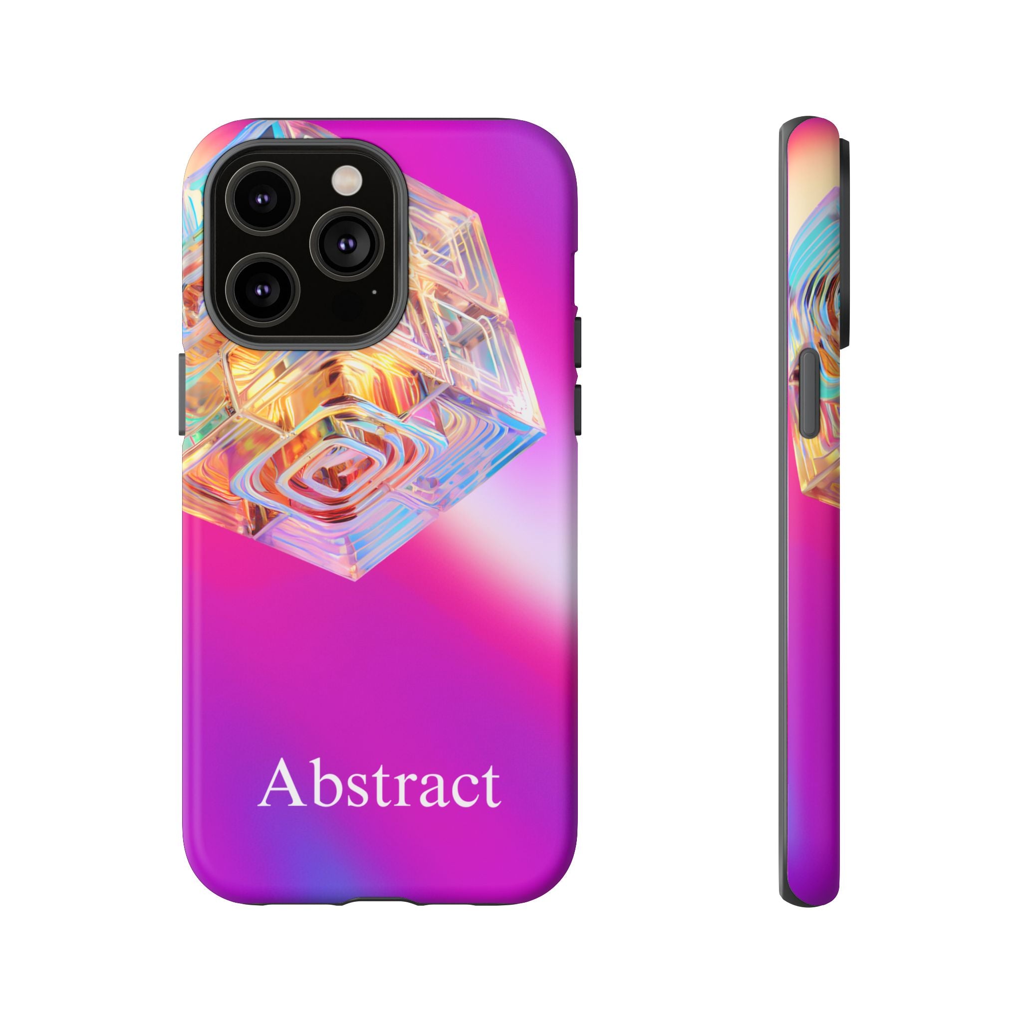Vibrant 3D Cube Phone Case - Colorful Gradient Art for iPhone, Samsung & Pixel
