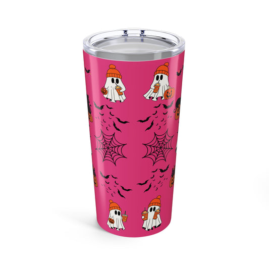 Tumblers Tumbler 20oz Raspberry Pink, "Spooky Halloween 20oz Tumbler" Keep Your Drinks Hot or Cold with Style!