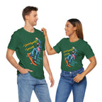 T-Shirt Skateboard Society Unisex Tee - Vibrant Orange Graphic T-Shirt for Skate Enthusiasts