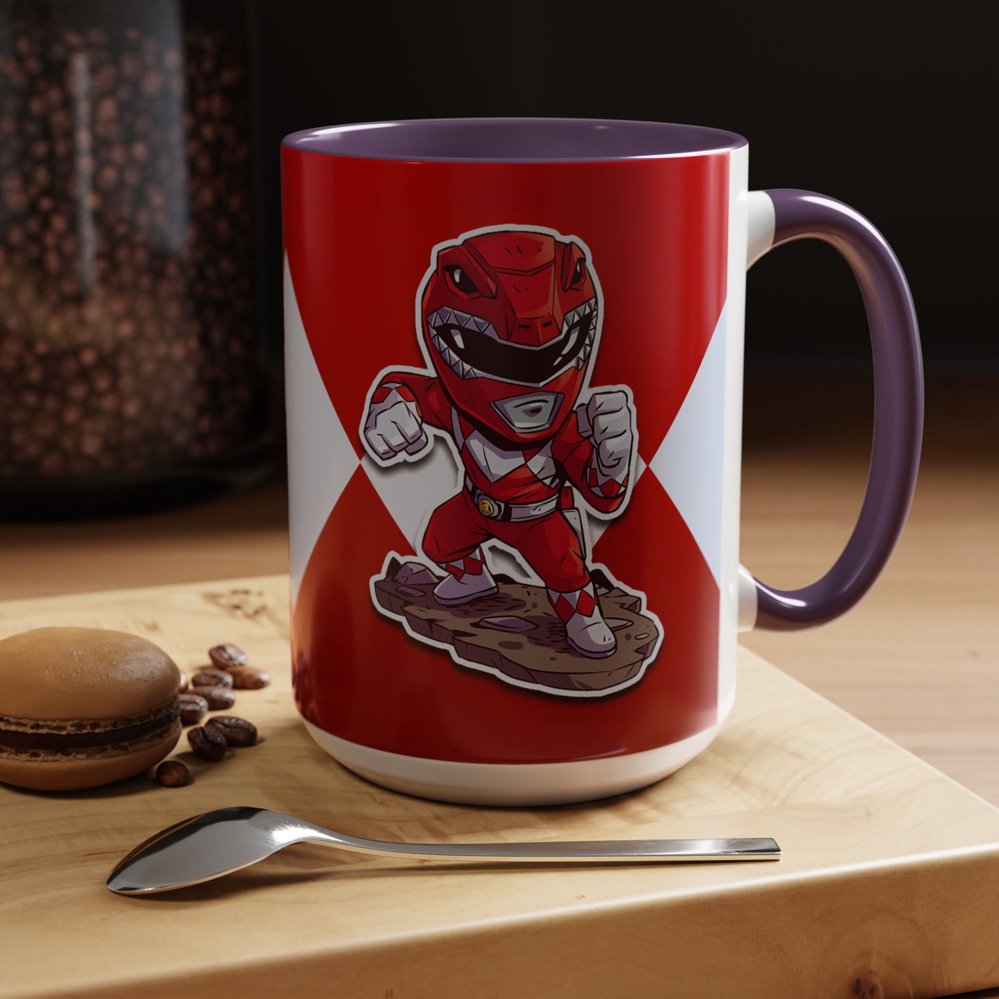 Mug Mighty Morphin Power Rangers Red Ranger Ceramic Mug - 11oz & 15oz Coffee Mug - Accent Mug for Pop Culture Fans