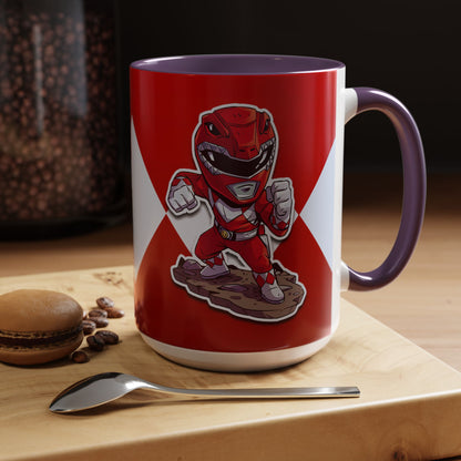 Mug Mighty Morphin Power Rangers Red Ranger Ceramic Mug - 11oz & 15oz Coffee Mug - Accent Mug for Pop Culture Fans