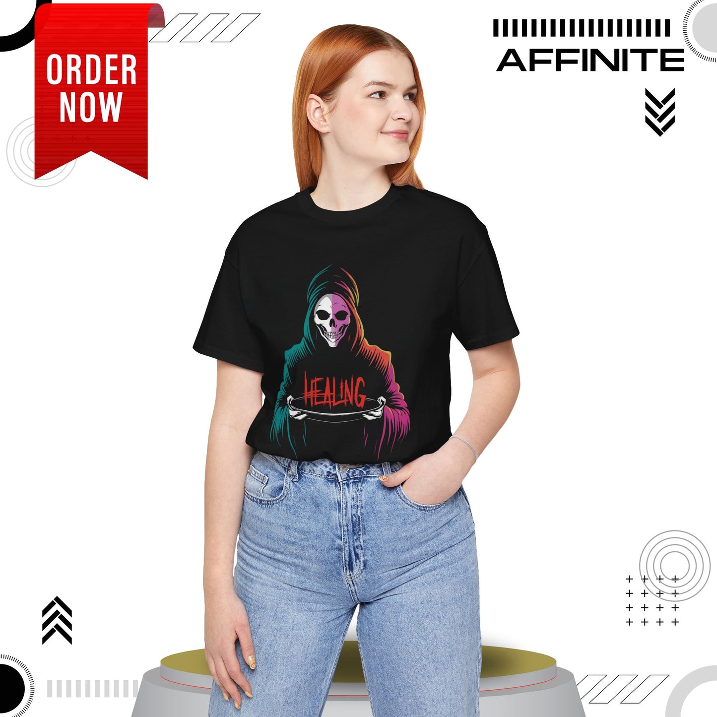 T-Shirt Halloween Healing Graphic Tee - Unisex Casual Shirt for Adults