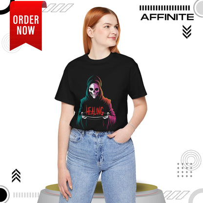 T-Shirt Halloween Healing Graphic Tee - Unisex Casual Shirt for Adults