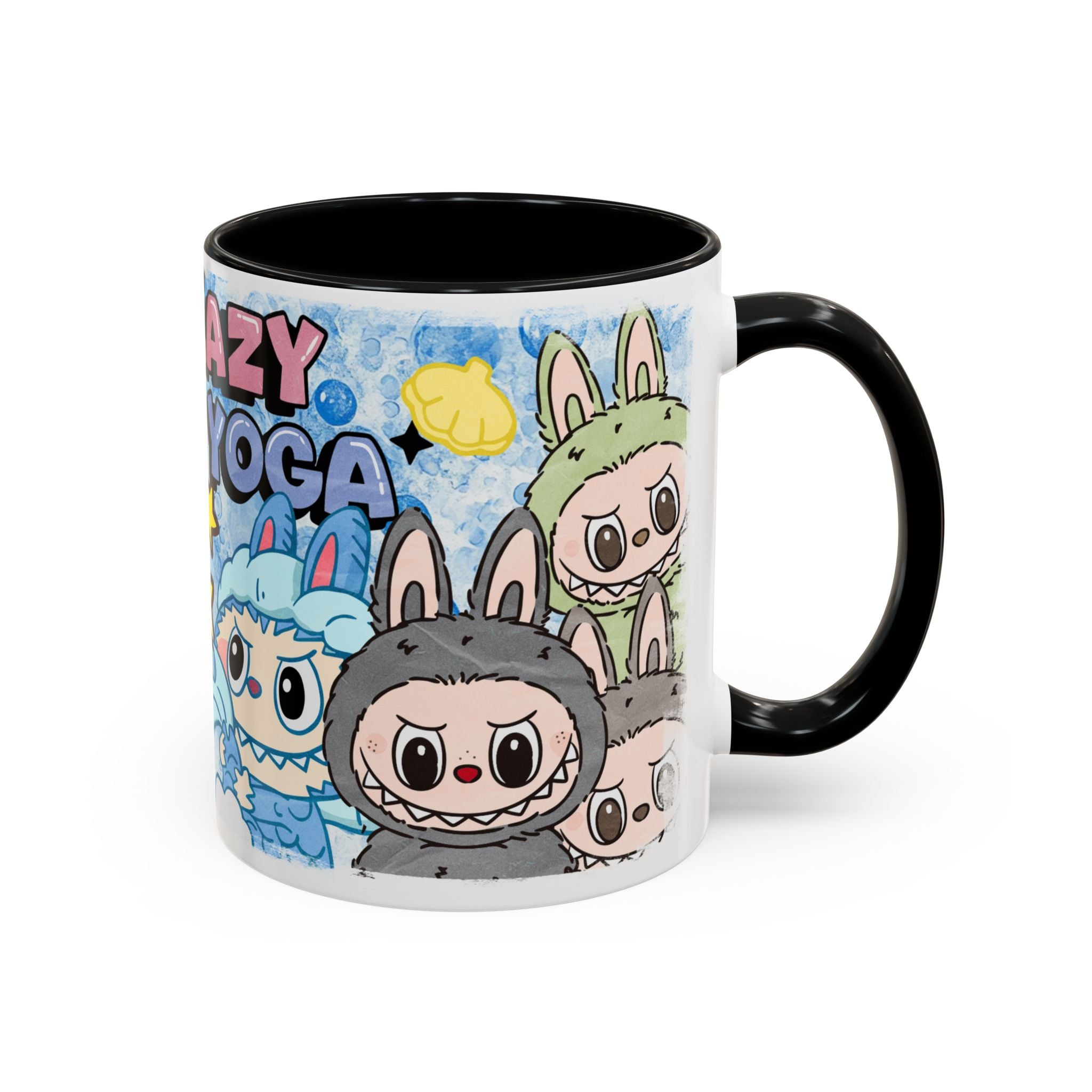 Lazy Yoga Accent Coffee Mug - Cute Animal Design 11oz & 15oz