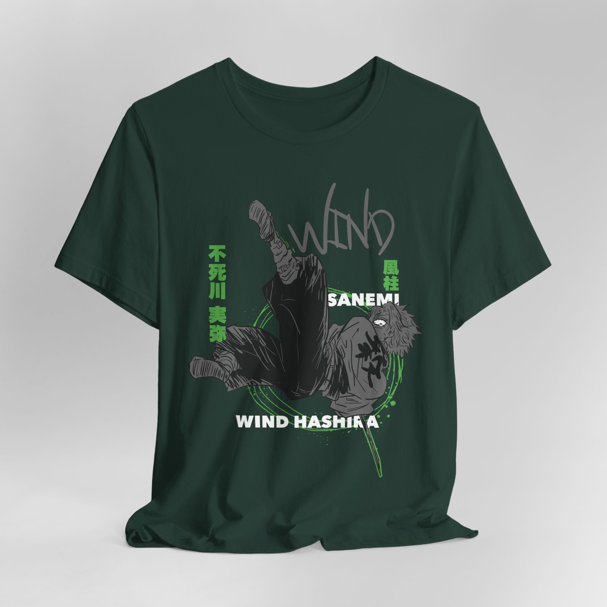 Unisex Anime Graphic Tee | Sanemi Wind Hashira Shirt, Cool Gift for Fans, Casual Wear, Comfortable Streetwear, Demon Slayer Merch