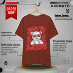 T-Shirt Fun Graphic Tees - Born to Be Awesome Unisex Shirt | For Teen & Adults | Affinite Rust