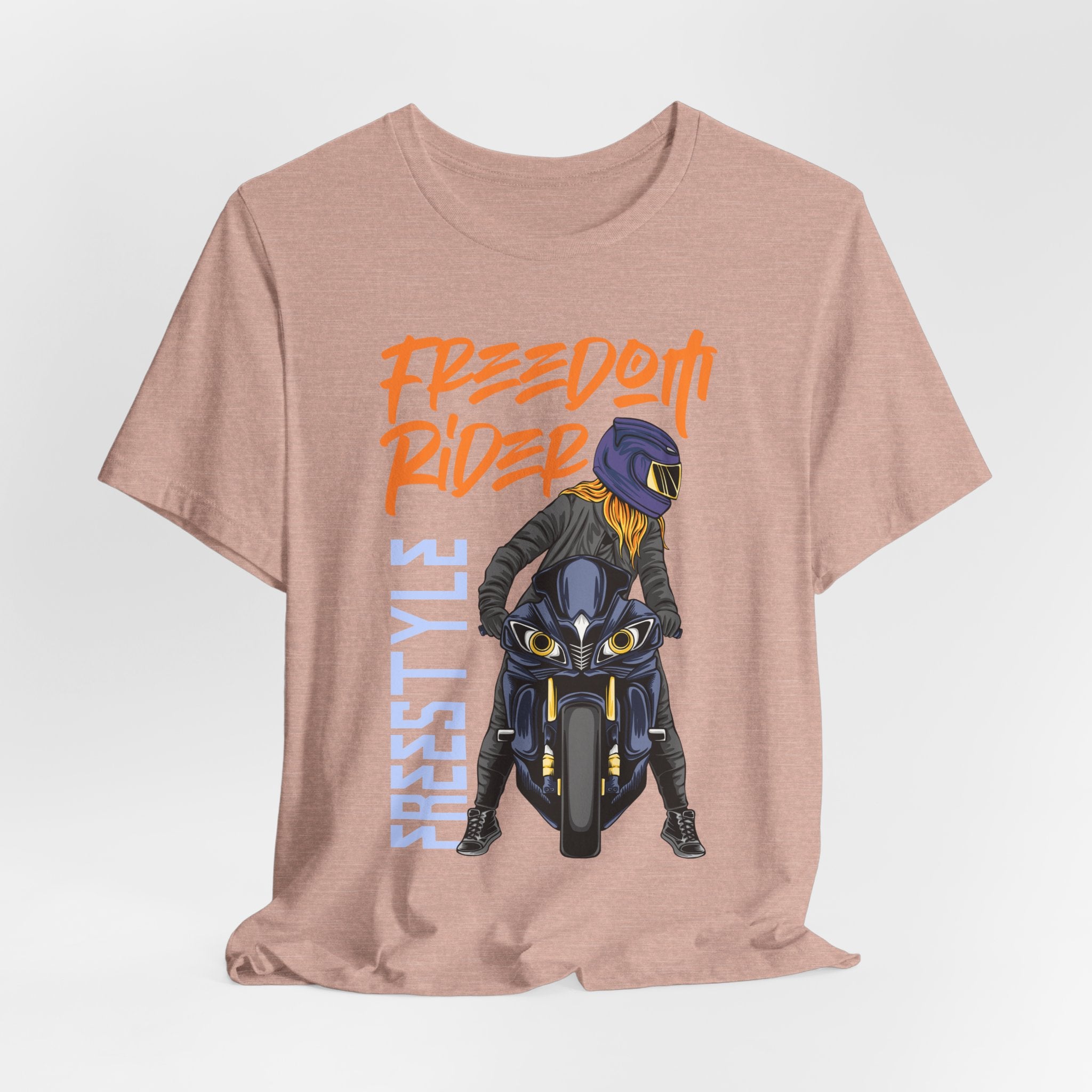 Biker T-Shirt for Men – Freedom Rider Motorcycle Graphic Tee | Unisex Cotton Short Sleeve