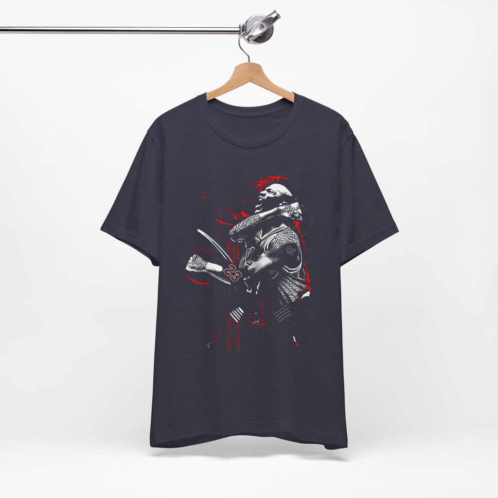 T-Shirt Dark Warrior Graphic Tee | Cool Casual Streetwear Heather Midnight Navy