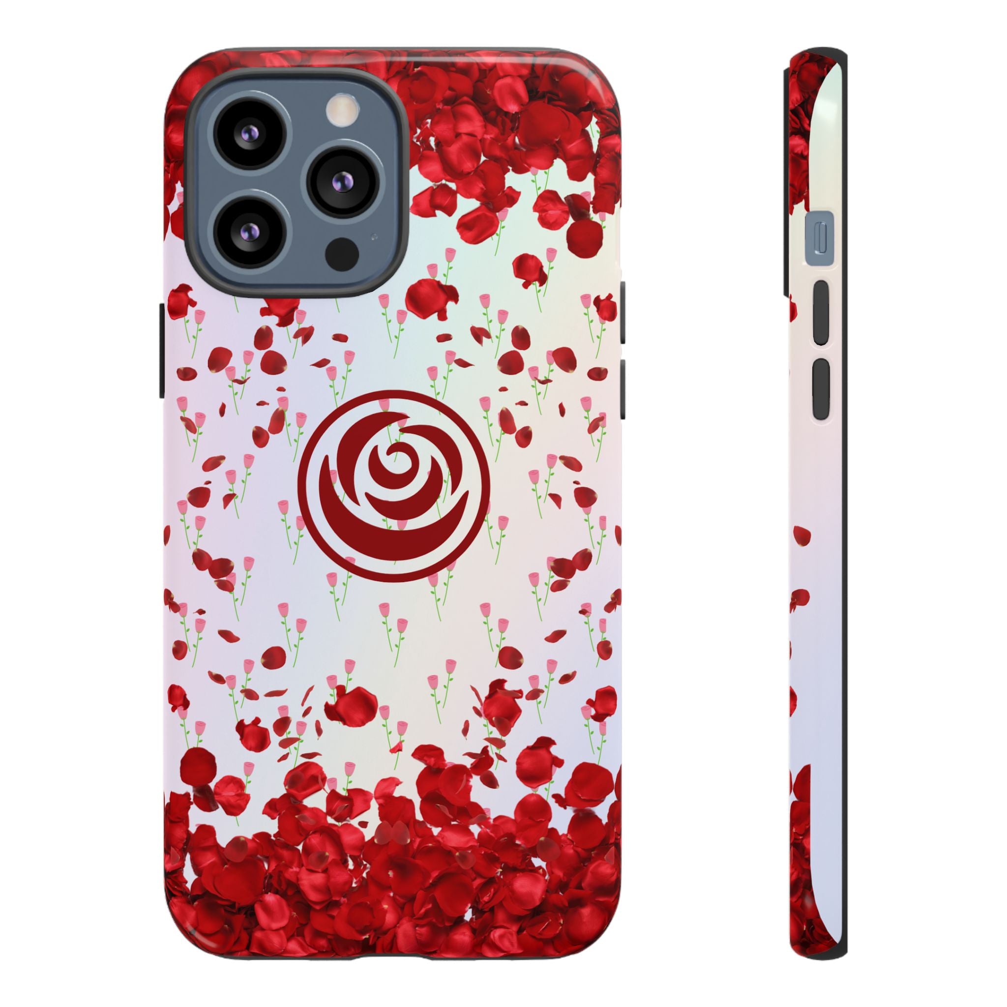 Tough Cases - Red Blossom Elegance Themed Phone Protection for iPhone, Samsung, and Google Pixel (Matte/Glossy)