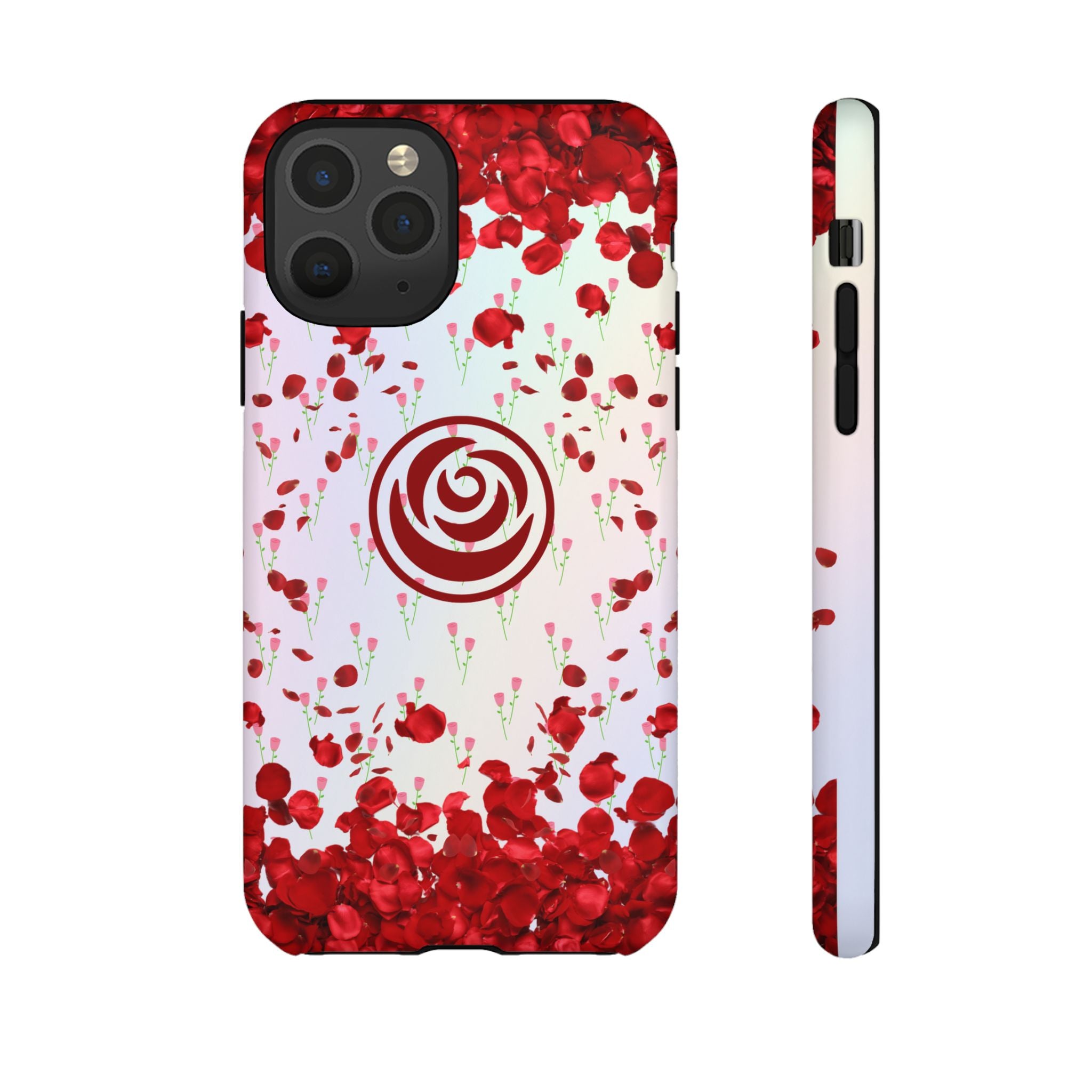 Tough Cases - Red Blossom Elegance Themed Phone Protection for iPhone, Samsung, and Google Pixel (Matte/Glossy)