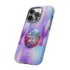 Futuristic Gradient Tough Case – 'Future is Now' 3D Design | Shockproof & UV Protected