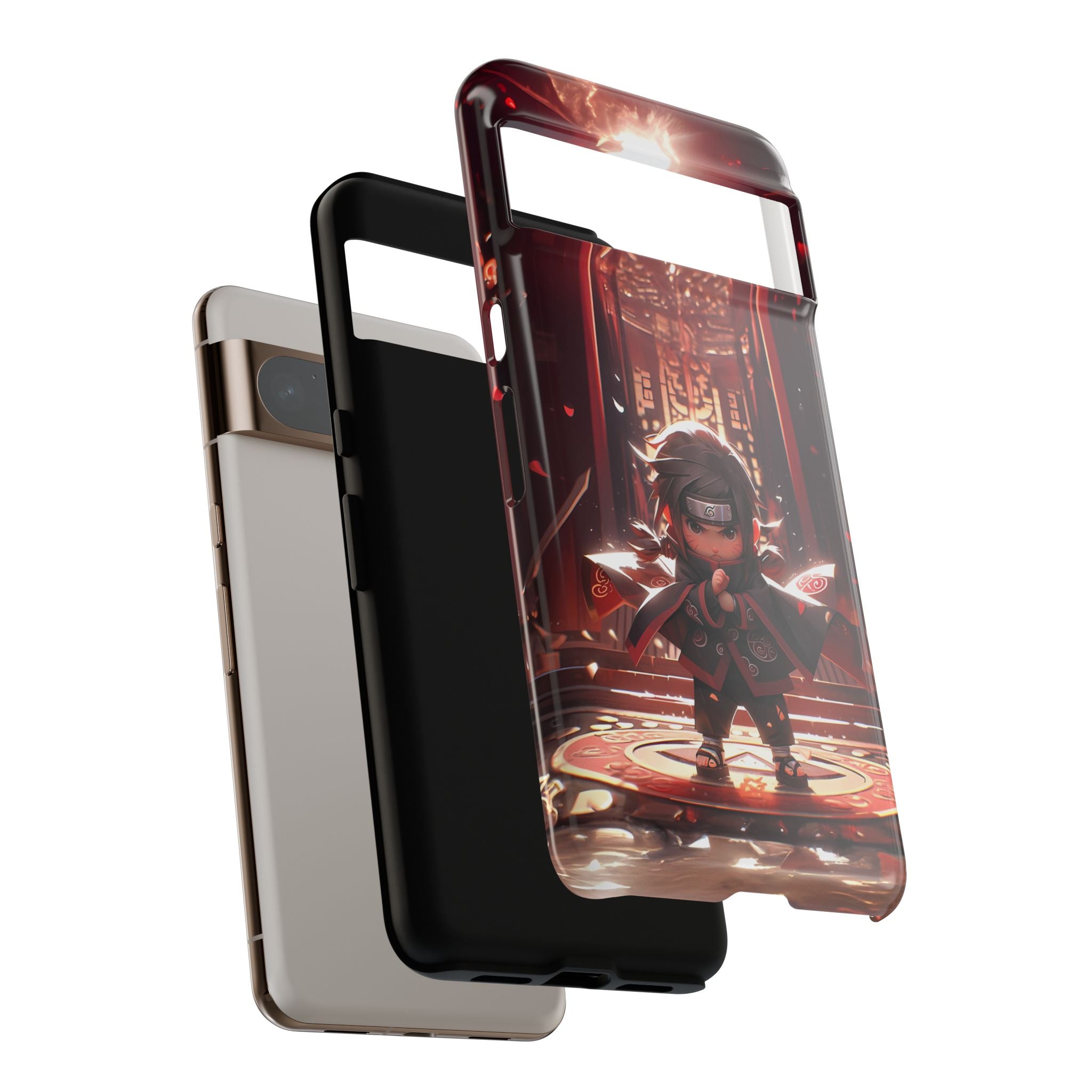 Chibi Itachi Tough Phone Case – Anime Protective Case for iPhone & Samsung, UV Resistant, Durable & Stylish