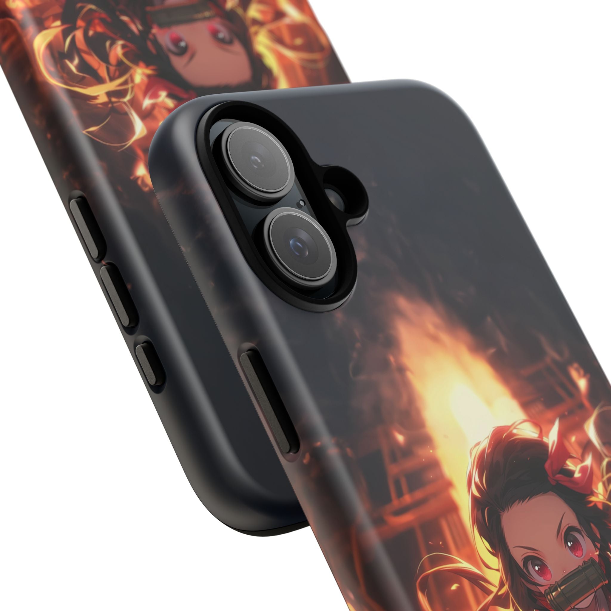 Chibi Nezuko Kamado Tough Phone Case – Anime Protective Case for iPhone & Samsung, UV Resistant, Durable & Stylish