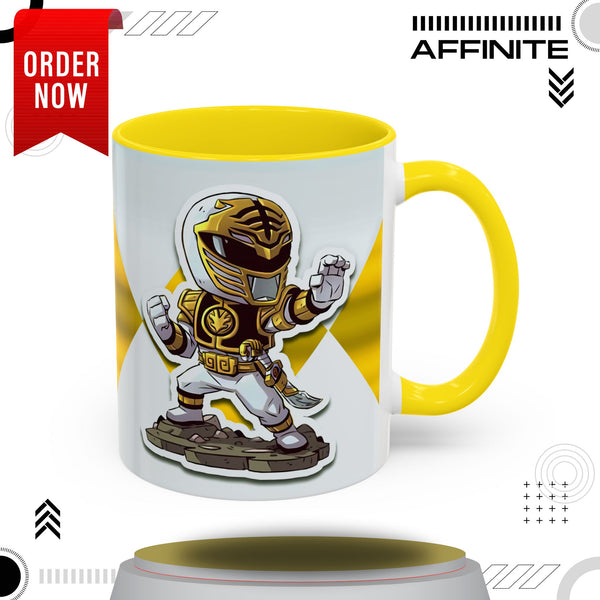White Ranger ceramic mug in Yellow 11oz