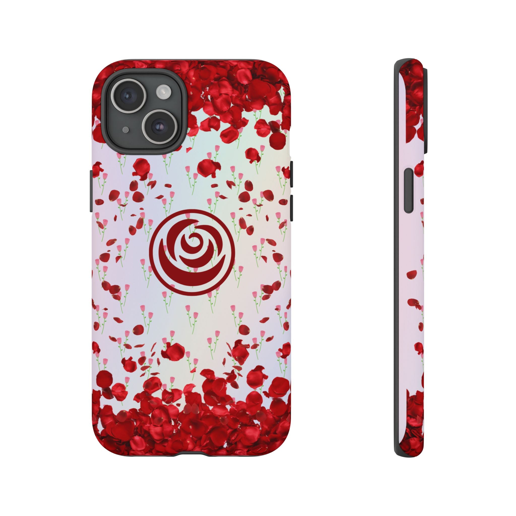 Tough Cases - Red Blossom Elegance Themed Phone Protection for iPhone, Samsung, and Google Pixel (Matte/Glossy)